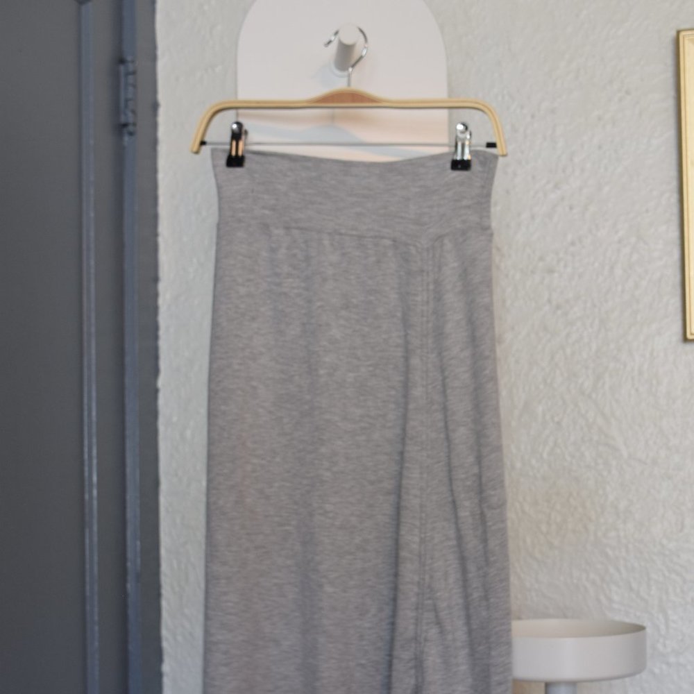Light grey boho maxi skirt